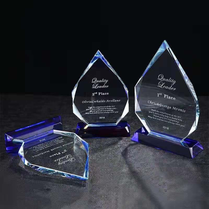 Crystal awards for various achievements